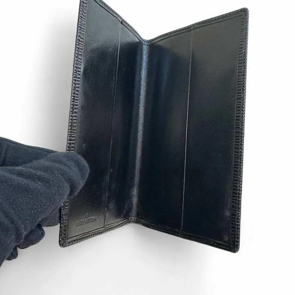 LOUIS VUITTON Epi Black Agenda Bi-Fold Notebook Cover, UNISEX